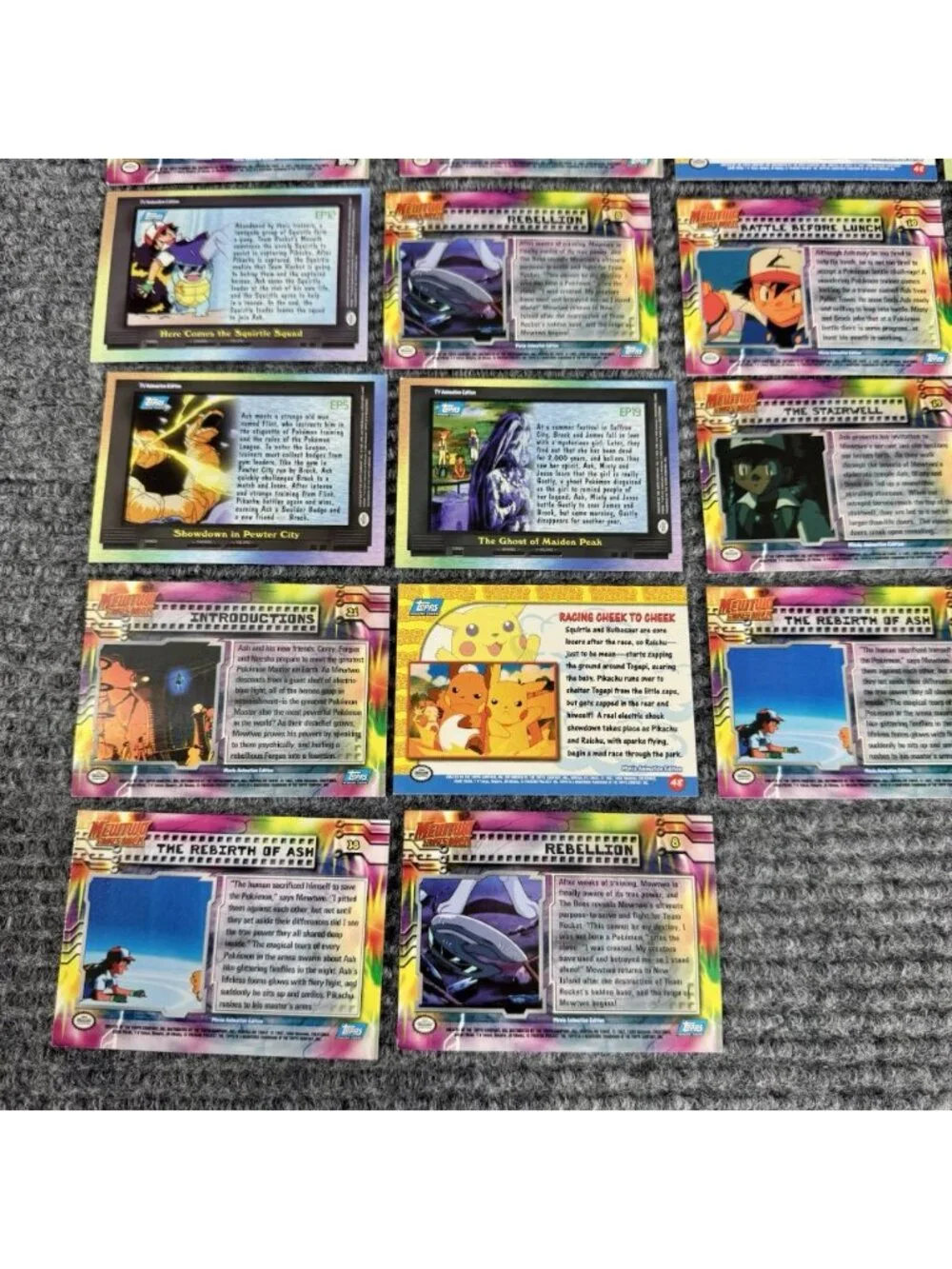 Vintage Topps Pokemon Pikachus Vacation Movie TV Animation Edition Lot Of 18 90s